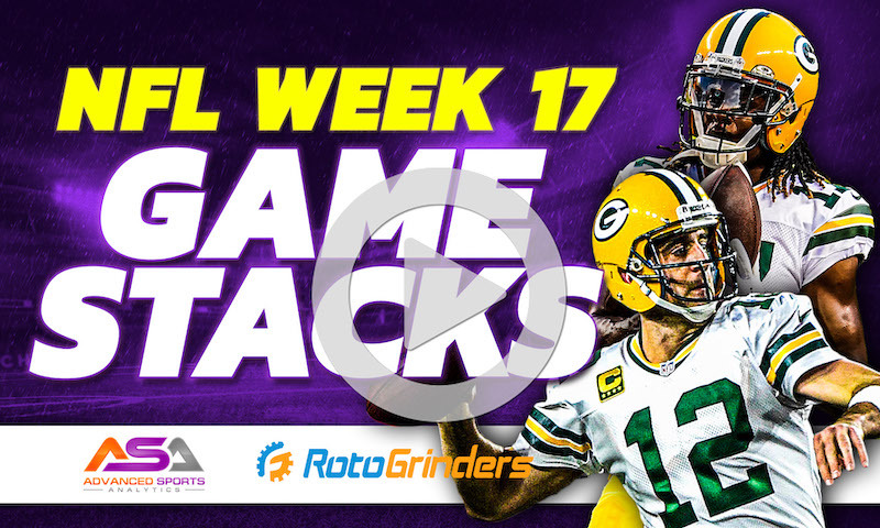 NFL DFS Top GPP Game Stacks DraftKings Week 17: Advanced Sports Analytics - RotoGrinders