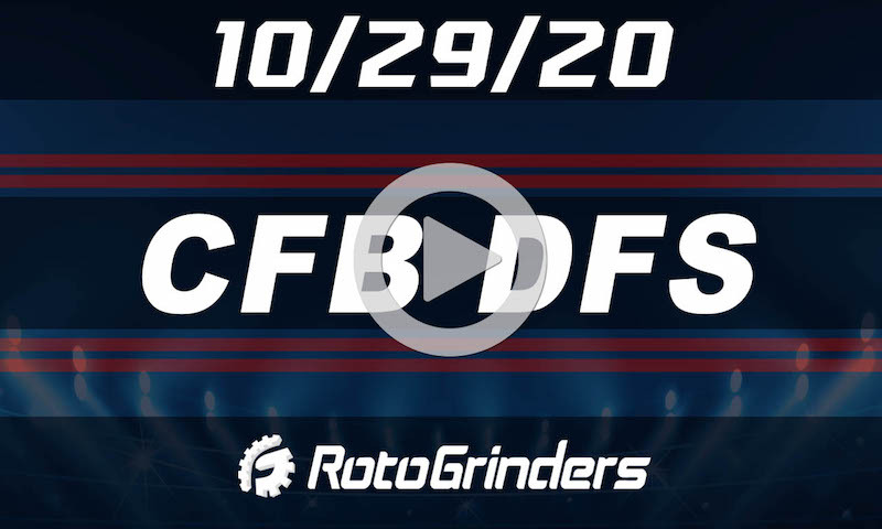 RotoGrinders CFB Premium Breakdown Show: 10/29/20