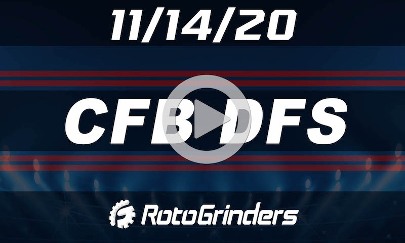RotoGrinders CFB Premium Breakdown Show: 11/14/20