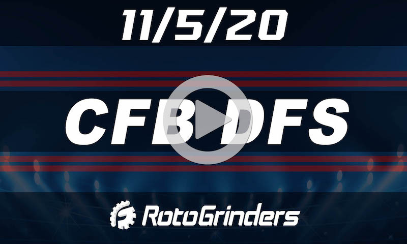 RotoGrinders CFB Premium Breakdown Show: 11/5/20