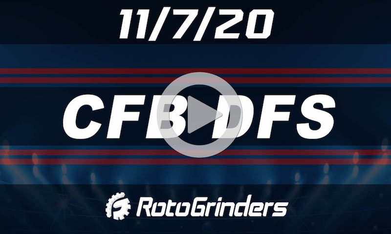 RotoGrinders CFB Premium Breakdown Show: 11/7/20