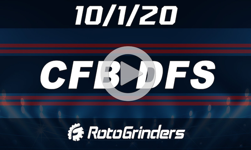 RotoGrinders CFB Premium Breakdown Show: 10/1/20