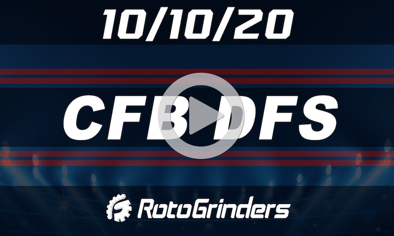 RotoGrinders CFB Premium Breakdown Show: 10/10/20