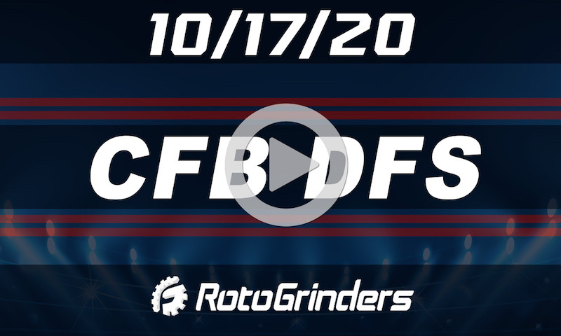 RotoGrinders CFB Premium Breakdown Show: 10/17/20