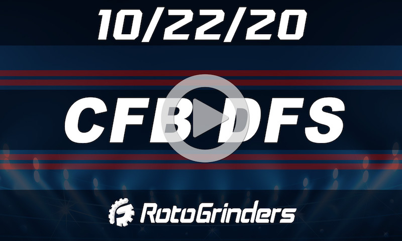 RotoGrinders CFB Premium Breakdown Show: 10/22/20