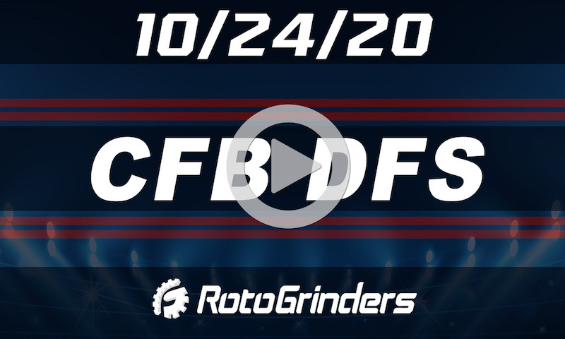RotoGrinders CFB Premium Breakdown Show: 10/24/20