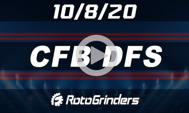 RotoGrinders CFB Premium Breakdown Show: 10/8/20