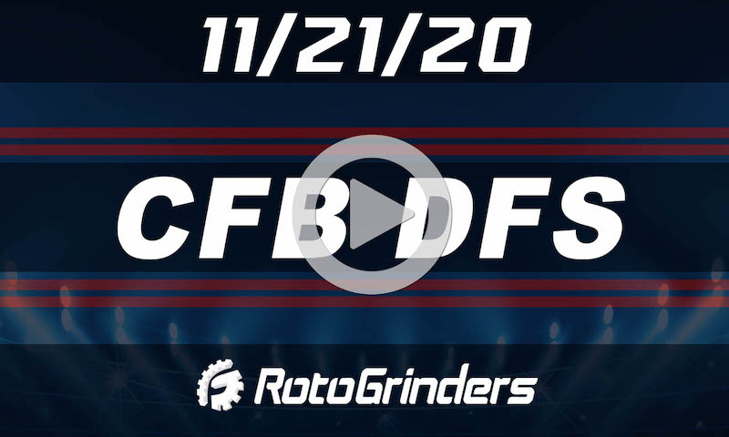 RotoGrinders CFB Premium Breakdown Show: 11/21/20