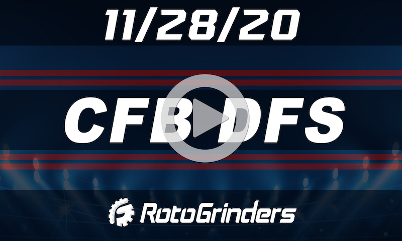 RotoGrinders CFB Premium Breakdown Show: 11/28/20
