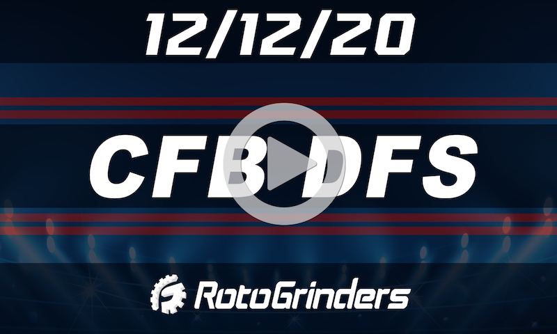 RotoGrinders CFB Premium Breakdown Show: 12/12/20