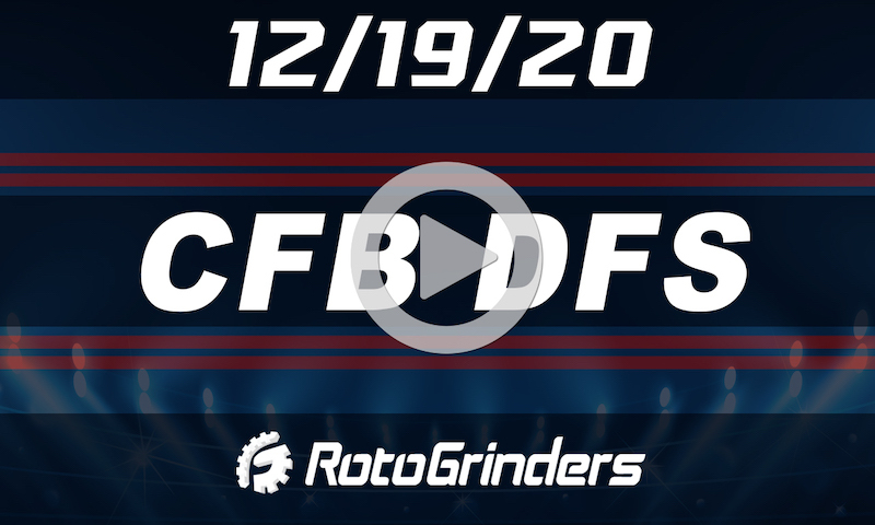 RotoGrinders CFB Premium Breakdown Show: 12/19/20