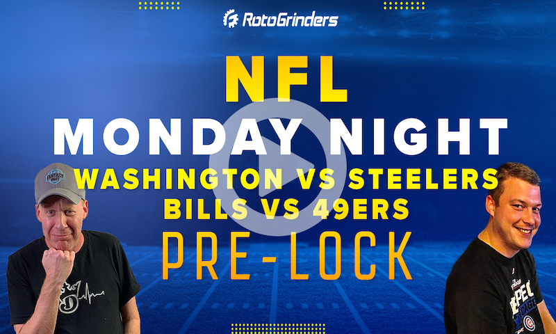 WAS vs PIT & BUF vs SF | Monday Night DFS Live NFL Week 13: RotoGrinders