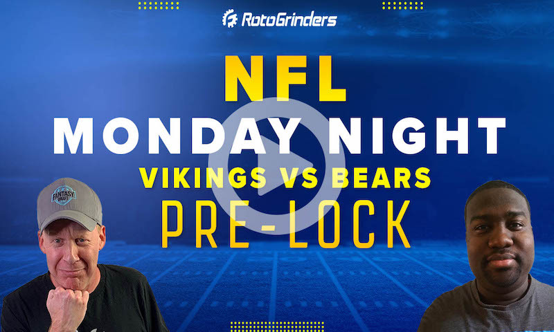 Vikings vs Bears | Monday Night Showdown NFL Week 10: RotoGrinders