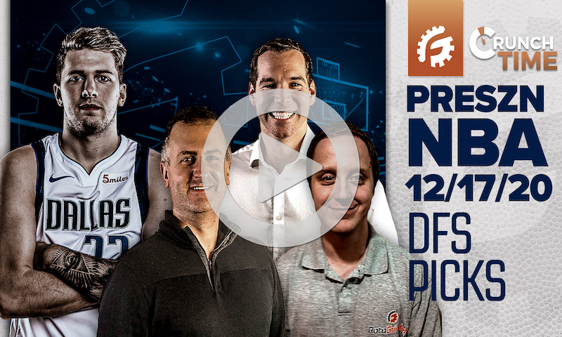 NBA Pre-Season FanDuel & DraftKings DFS 12/17/20 - Crunch Time: RotoGrinders
