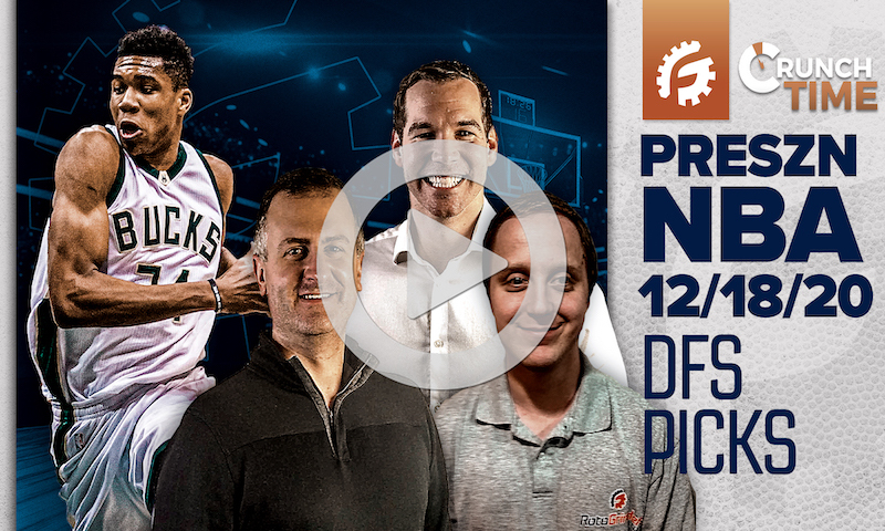 NBA Pre-Season FanDuel & DraftKings DFS 12/18/20 - Crunch Time: RotoGrinders