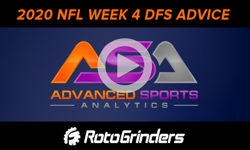 Advanced Sports Analytics Show | 2020 DraftKings and FanDuel Week 4 NFL DFS Analysis