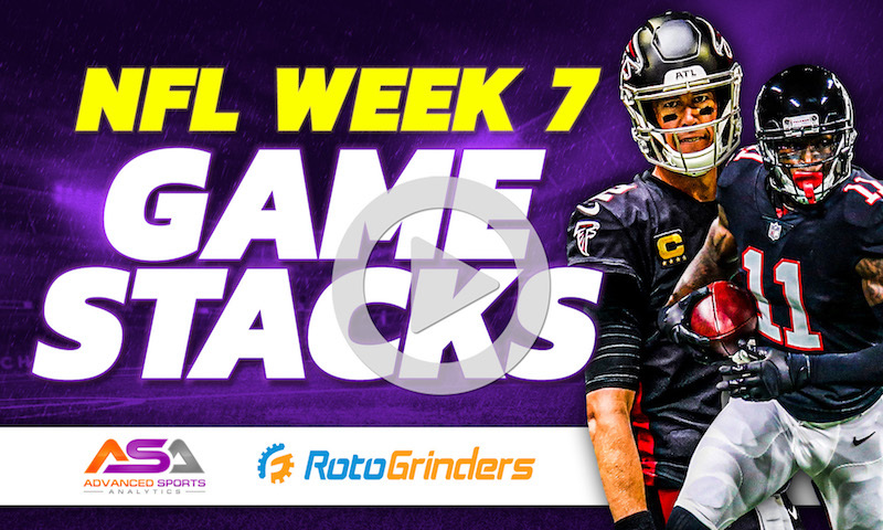 NFL DFS Top GPP Game Stacks DraftKings Week 7 - Advanced Sports Analytics