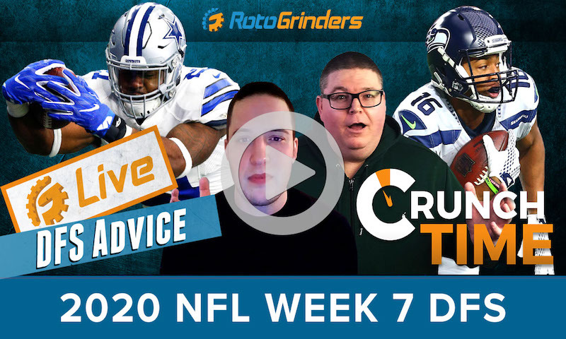 GrindersLive - 2020 Week 7 NFL DFS Picks: RotoGrinders