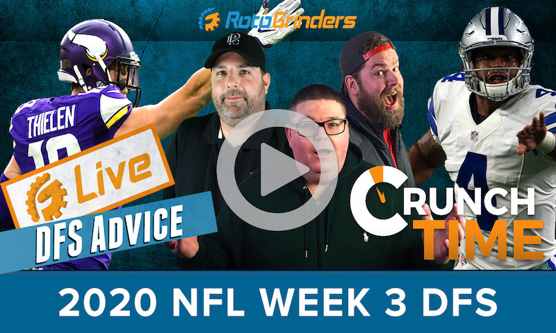 2020 NFL Week 3 DFS Picks and Analysis - GrindersLive