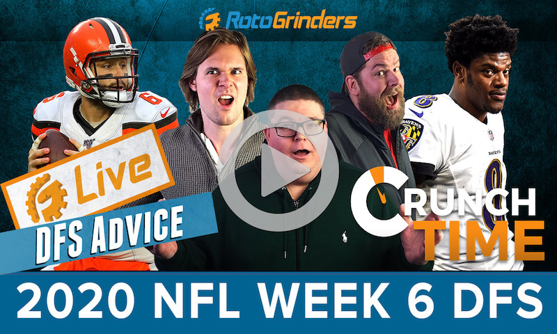 GrindersLive - NFL DFS Week 6 Live Picks and Analysis