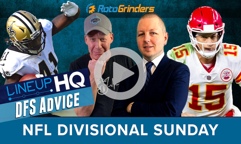 GrindersLive - Divisional Round Sunday NFL DFS Pick: RotoGrinders