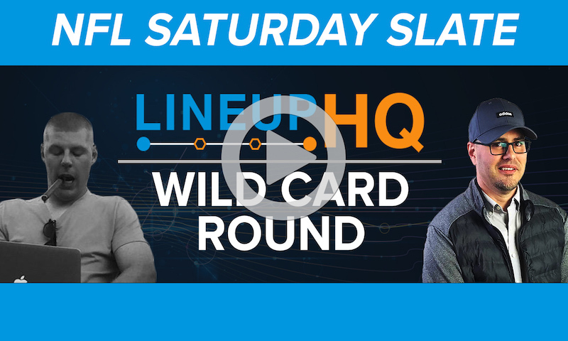 Premium NFL LineupHQ Build Show: Wild Card Saturday Slate - RotoGrinders