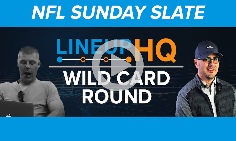 Premium NFL LineupHQ Build Show: Wild Card Sunday Slate - RotoGrinders