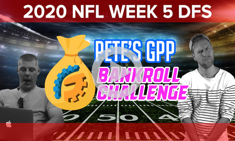 Bankroll Challenge Build Show - DraftKings NFL Week 5 Single Entry Strategy