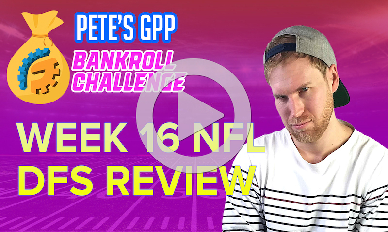 Bankroll Challenge - NFL Week 16 DraftKings Lineup Review