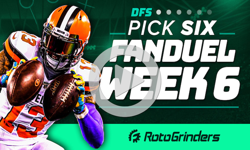 Pick 6 - FanDuel NFL DFS Picks and Strategy - RotoGrinders