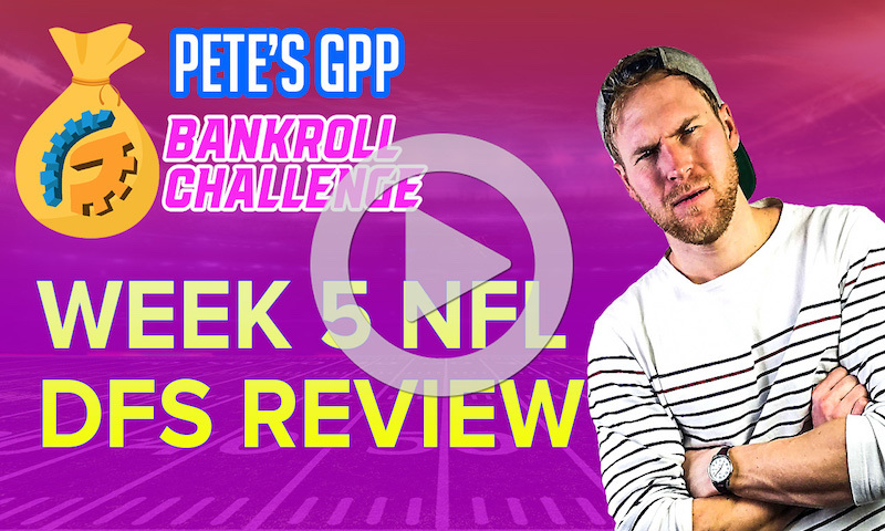 Bankroll Challenge - DraftKings NFL Week 5 Lineup Review