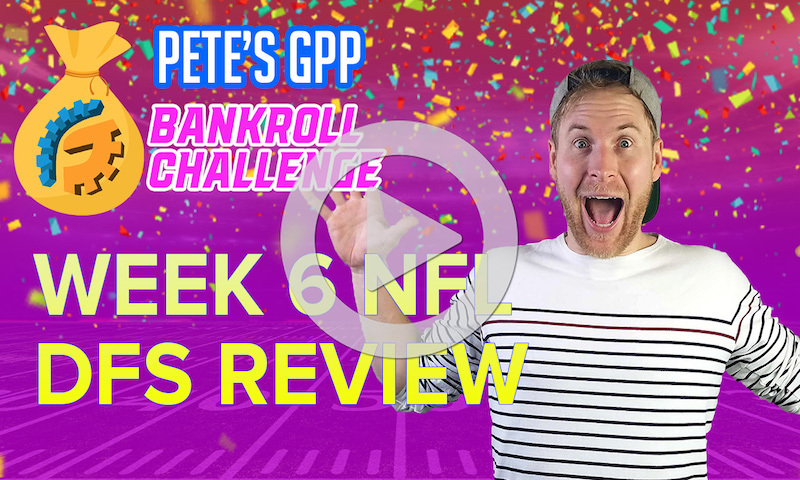 Bankroll Challenge - DraftKings NFL Week 6 Lineup Review