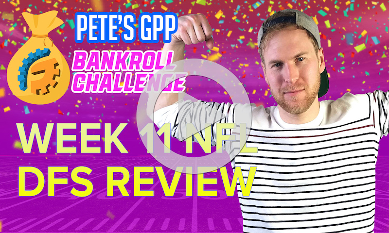 Bankroll Challenge - DraftKings NFL Week 11 Lineup Review