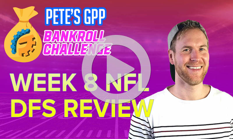 Bankroll Challenge - NFL Week 8 DraftKings Lineup Review