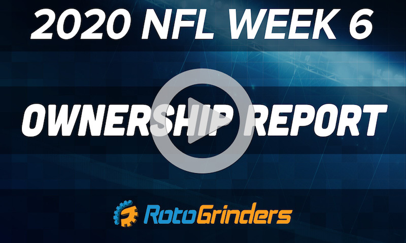 Free This Week: NFL DFS Ownership Report DraftKings Week 6