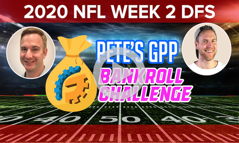 2020 NFL Week 2 DraftKings Bankroll Challenge Build Show w/ Drew Dinkmeyer