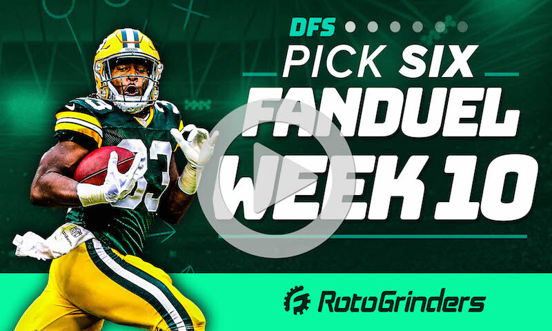 Pick 6 - FanDuel NFL Week 10 DFS Picks and Strategy - RotoGrinders