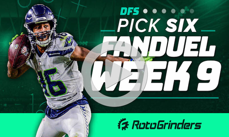 Pick 6 - FanDuel NFL Week 9 DFS Picks and Strategy - RotoGrinders