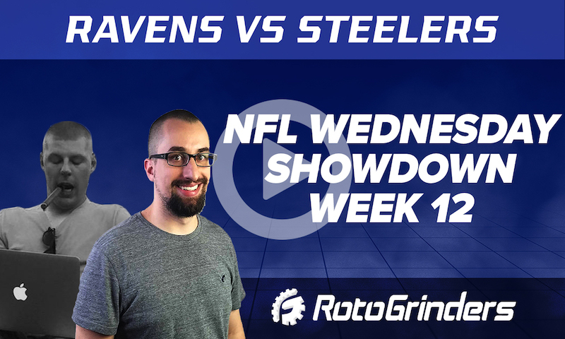 Ravens vs Steelers | 2020 NFL Week 12 Premium Wednesday Showdown