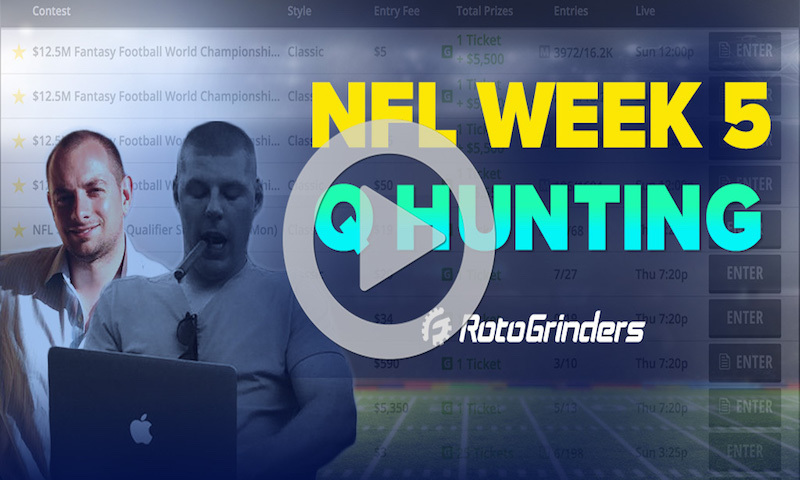 Q-Hunting Week 5 - Premium DFS Live Final Qualifier Strategy