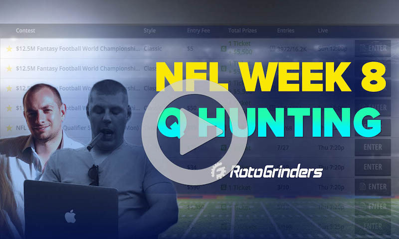 Q-Hunting Week 8 - Premium DFS Live Final Qualifier Strategy