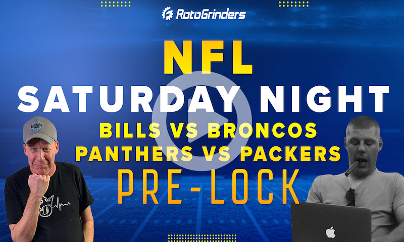 Saturday Week 15 Two-Game Slate | NFL DFS Live - RotoGrinders