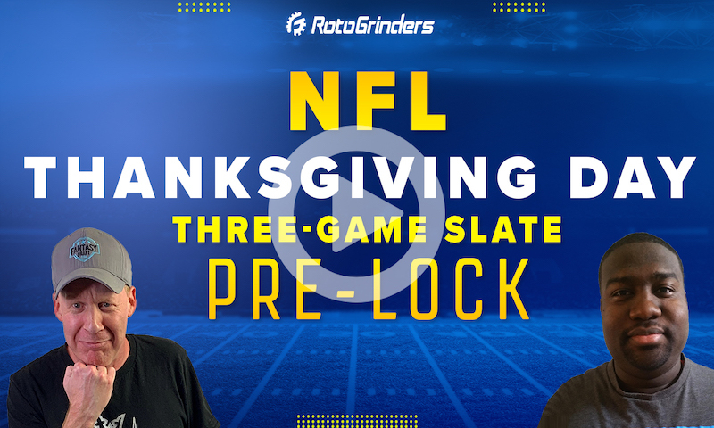 Thanksgiving Day Slate | Thursday DFS Live NFL Week 12