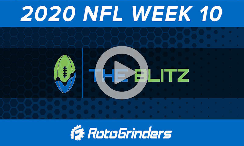 THE BLITZ Show - 2020 NFL Week 10 DFS Picks and Analysis