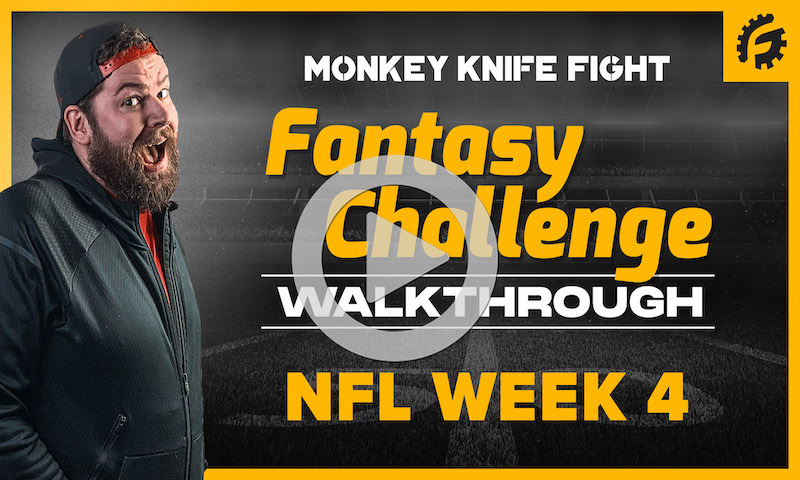Monkey Knife Fight Player Props Fantasy Challenge Walkthrough - NFL Week 4