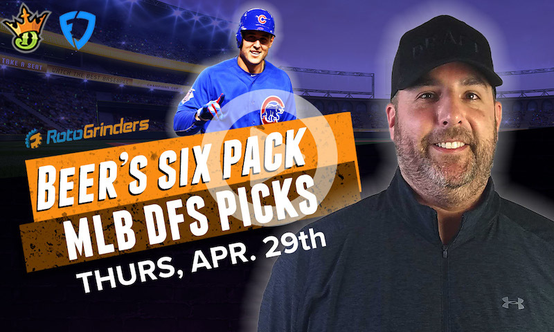 DraftKings and FanDuel MLB Six-Pack: 4/29/21