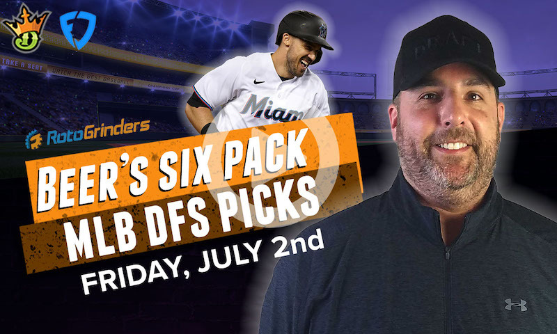 DraftKings and FanDuel MLB Six-Pack: 7/2/21