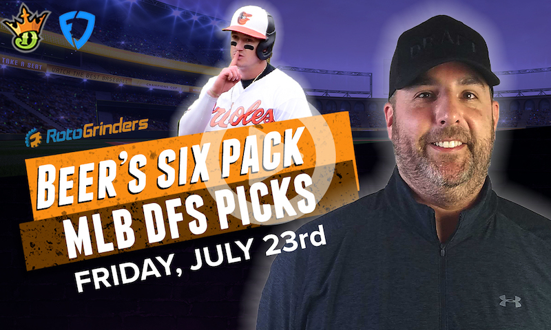 DraftKings and FanDuel MLB Six-Pack: 7/23/21