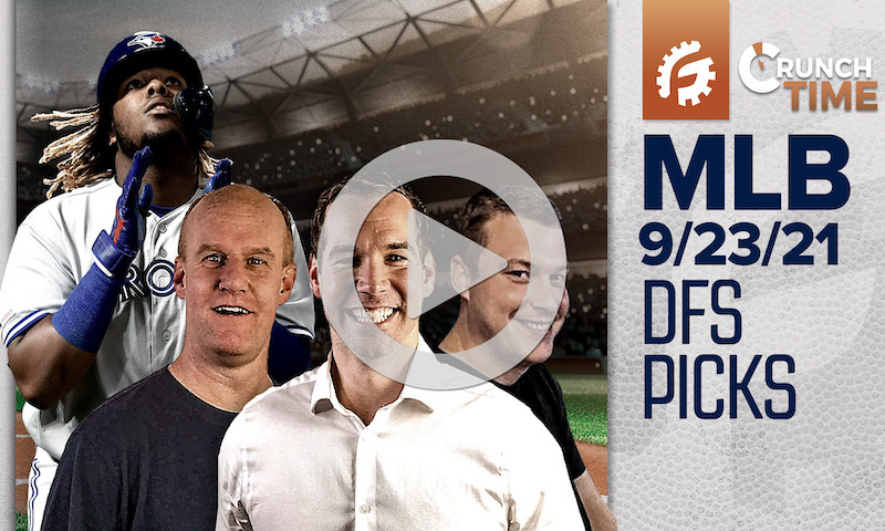 FREE TODAY: MLB Crunch Time - DFS Pre-Lock Show: 9/23/21