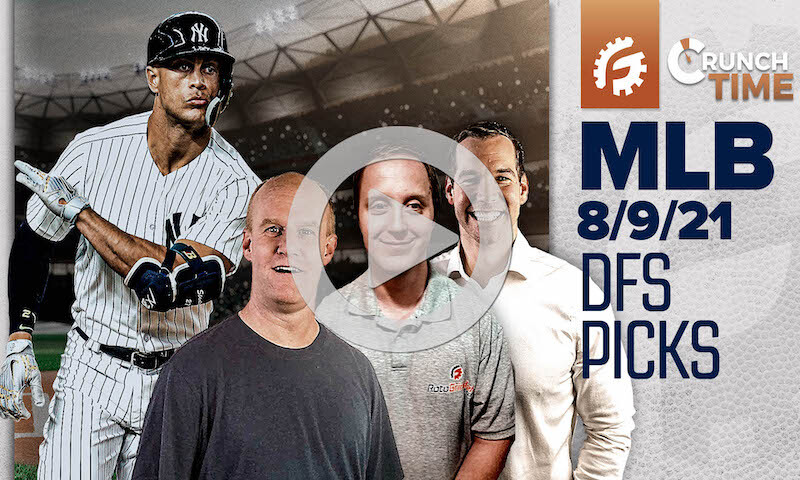 FREE TODAY: MLB Crunch Time - DFS Pre-Lock Show: 8/9/21